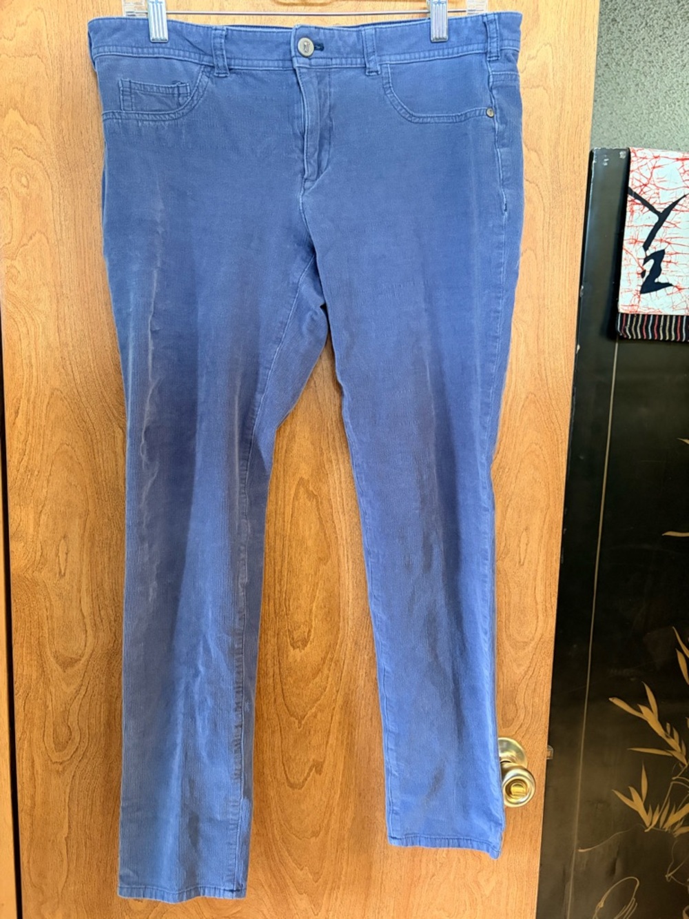 Pilcro and the Letterpress Blue Corduroy Pants